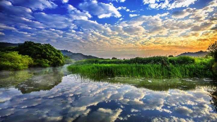 Changyeong South Korea Before Sunrise Landscape In The Morning Desktop 