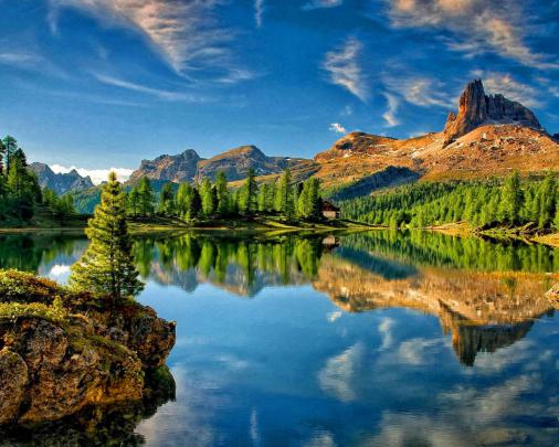 Lake Mountain Sky Reflection Desktop Wallpapers High Resolution 