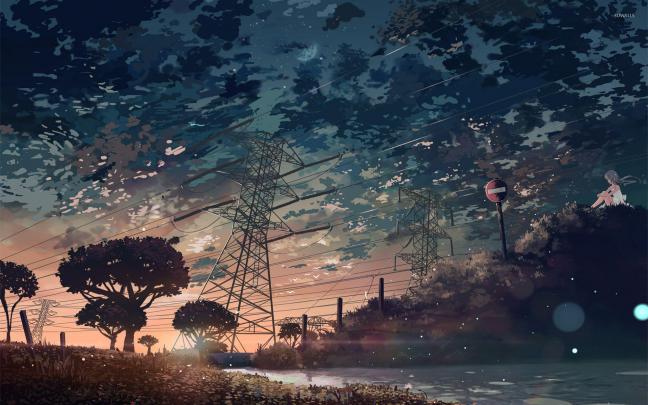 Aesthetic Anime Sunset Wallpapers