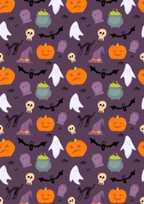 Cute Halloween Purple Wallpapers