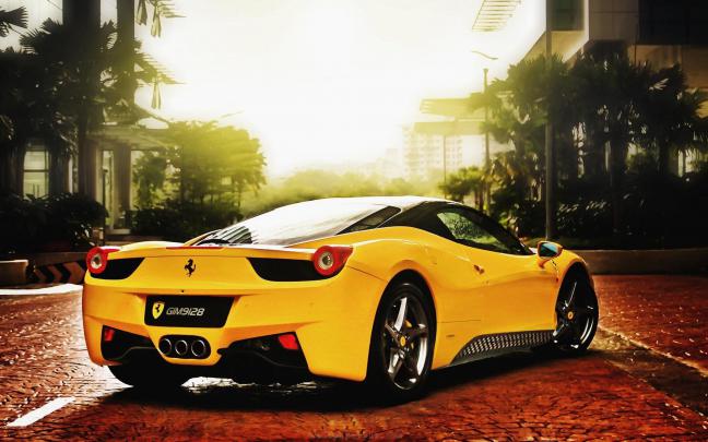 car, Ferrari, Ferrari 458, Ferrari 458 Italia, Yellow Cars Wallpapers 