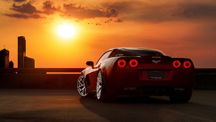 car, Sunset, Corvette Wallpapers HD \/ Desktop and Mobile Backgrounds