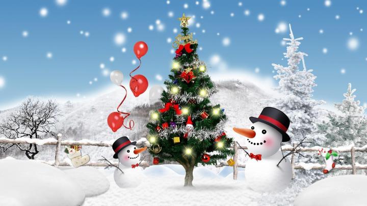 3D Christmas Backgrounds \u00b7\u2460 