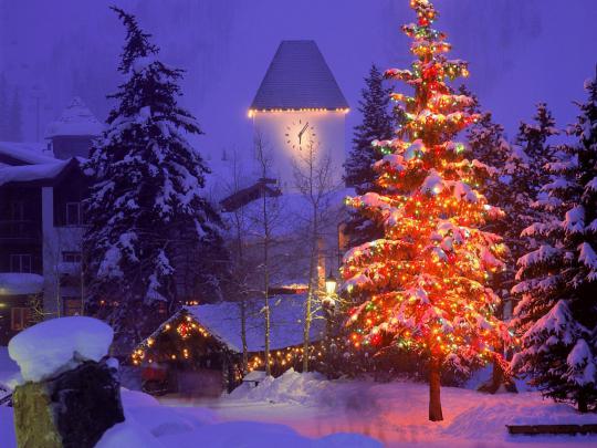 Christmas Snow Scene Wallpapers