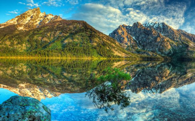 Nature Hd Wallpapers For Desktop Mountains Lake Reflection Clouds Sky 
