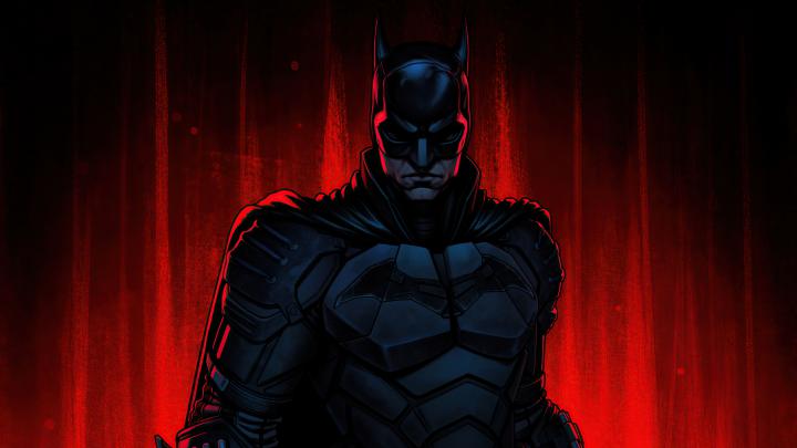 The Batman Red Theme 4k, HD Superheroes, 4k Wallpapers, Images 