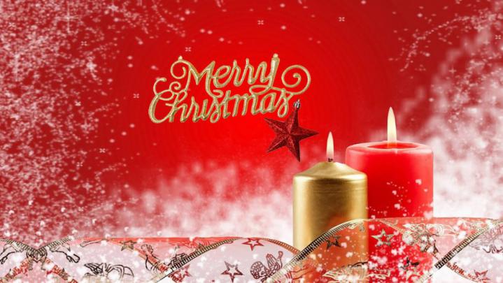 Christmas Candles Merry Christmas Red Wallpaper Hd 1920x1080 
