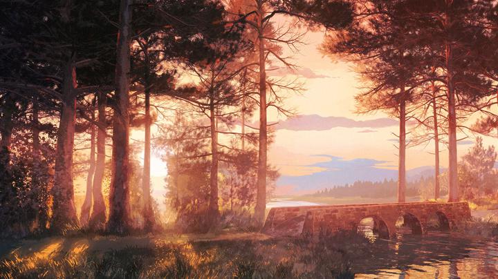 wallpaper for desktop, laptop | bh60-wood-nature-illust-forest-picture 