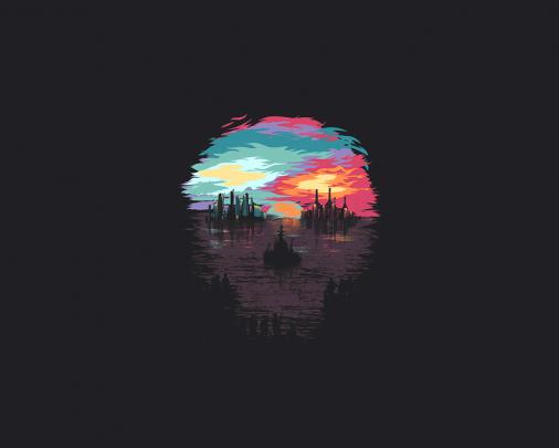 wallpaper for desktop, laptop | ar24-dystopia-art-illustration-minimal-dark