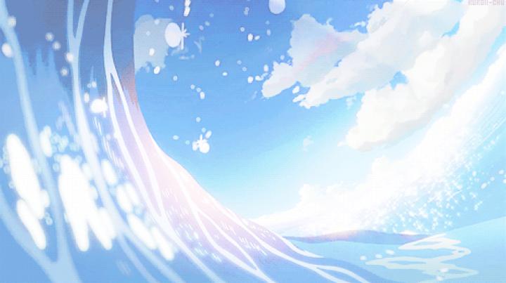 gif aesthetic wave \ud83c\udf0a\ud83c\udf0a\ud83c\udf0a #anime GIF by P O P P Y