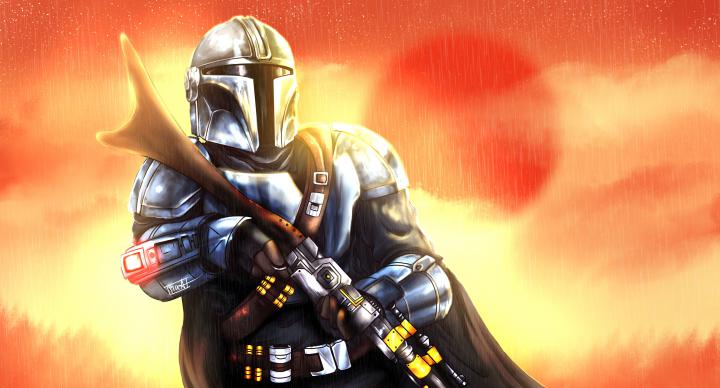 Star Wars Mandalorian Minimalist Desktop Wallpapers