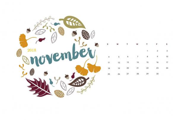 November 2018 Calendar Wallpapers