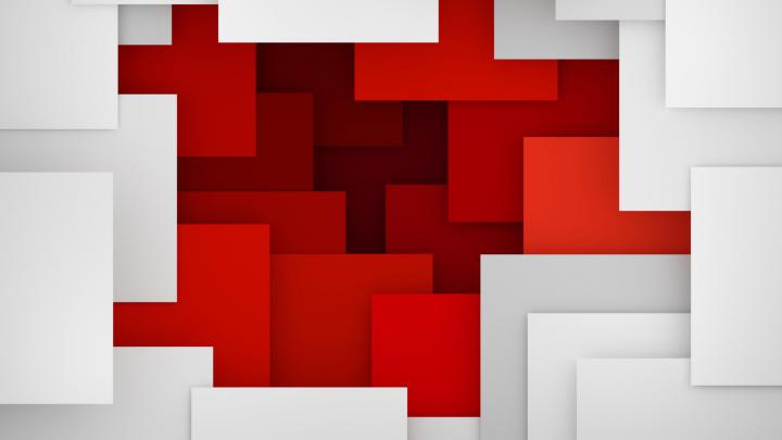 Geometry, digital art, material design, 3d, red, architecture wallpaper 