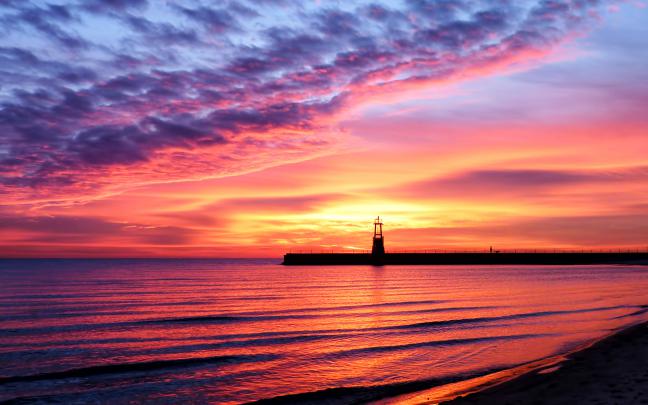 landscape, Sea, Sunset, Beauty, Coast, Beach, Water, Sky, Lighthouse 