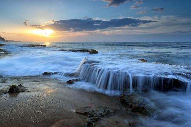 Nice wallpaper of sunset, desktop wallpaper of sea, landscape 