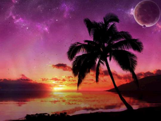 Beach sunset wallpaper desktop |See To World