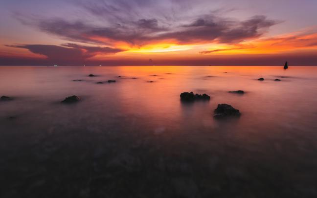 5120x3200 px landscape sea sunset \u2013 Space Galaxies HD Desktop Wallpaper