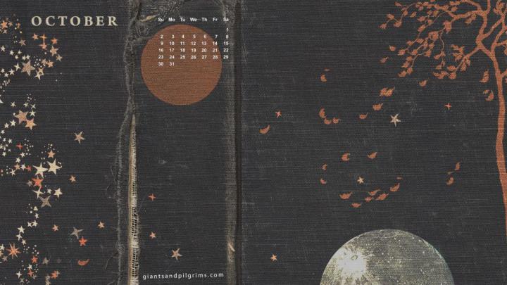 October Free Calendar Desktop and iPhone Wallpaper \u2013 Giants \u0026 Pilgrims