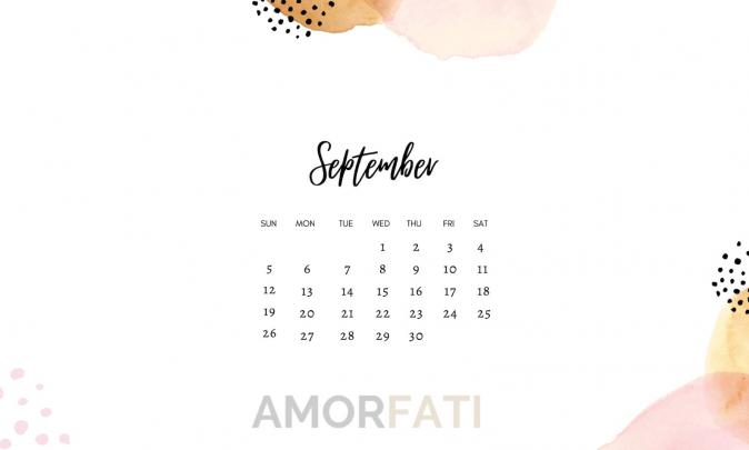 2021-2022 Monthly Calendar Desktop Wallpaper Instant | Etsy
