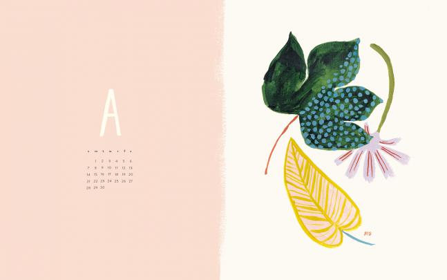 Desktop calendar and wallpaper for April - The House That Lars Built