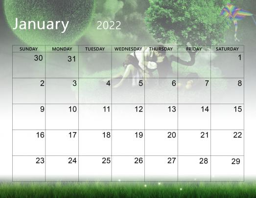 Cute January 2022 Calendar Desktop Wallpaper - Mycalendarlabs