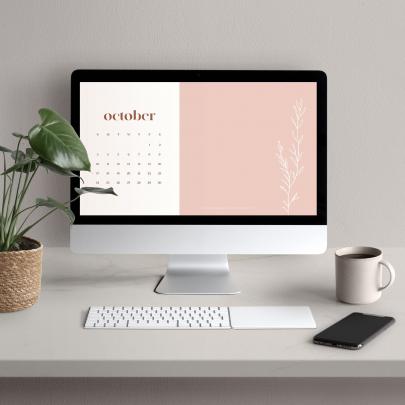 2021 2022 Desktop Wallpaper Calendar Boho Minimalist Digital | Etsy