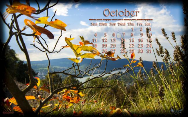 Free downloadable October 2015 Desktop Wallpaper Calendar