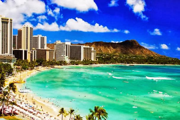 Waikiki Beach Hawaii Wallpaper Desktop HD (720 x 480 ) - HD Beach Wallpaper