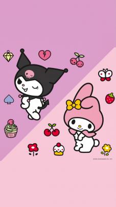 Kuromi Wallpaper : Kuromi | Hello kitty wallpaper, Hello kitty art 