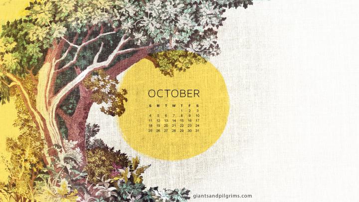 Giants \u0026 Pilgrims | October Calendar Free Desktop and iPhone Wallpaper