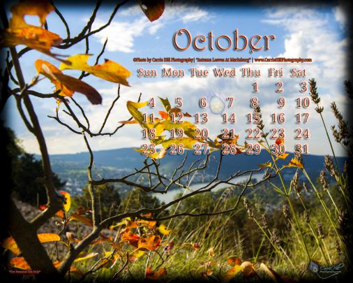Free downloadable October 2015 Desktop Wallpaper Calendar