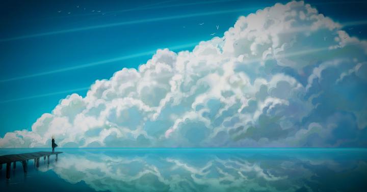 Anime Sky Wallpaper 4k - Anime Wallpaper HD