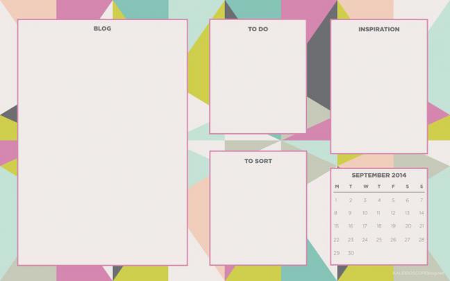 September calendar blog desktop Organizer wallpaper background 