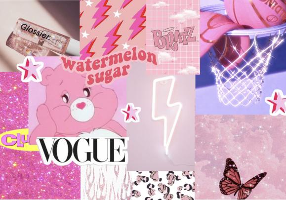 Pink aesthetic collage | Laptop wallpaper, Cute laptop wallpaper 