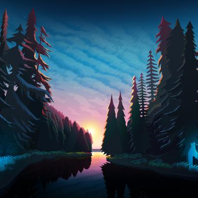 Sundown Landscape Minimalist