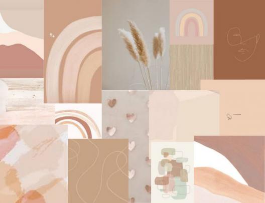 Neutral Collage Wallpaper for iPad | Desktop wallpaper art, Cute 