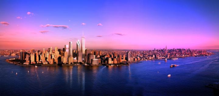 city, Urban, Cityscape, Panoramas, Sunset, Manhattan, New York City 