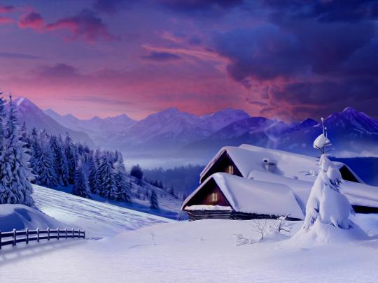 Desktop Wallpaper Winter Scenes \u00b7\u2460 