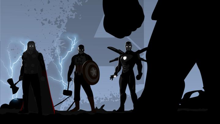 Avengers Endgame Minimal Illustration, HD Superheroes, 4k Wallpapers 
