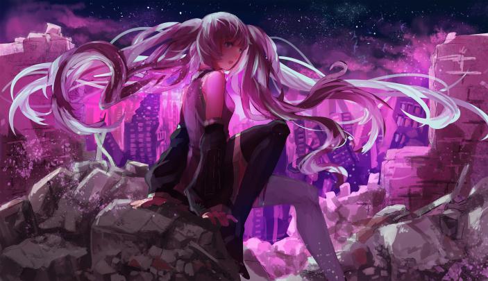 Hatsune Miku Vocaloid Anime Art 4k, HD Anime, 4k Wallpapers, Images 