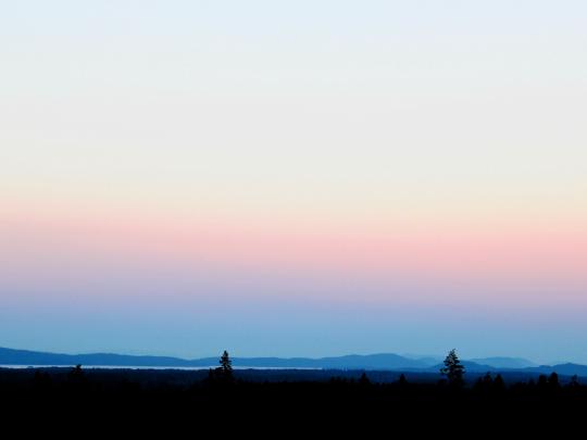 Desktop wallpaper sunset, horizon, clean sky, nature, hd image, picture 