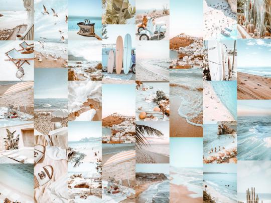 Wall Collage Kit, Collage Kit, Ocean Blue DIGITAL in 2021 | Aesthetic 