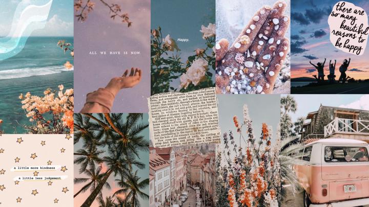 Winter Aesthetic Collage Desktop Wallpapers