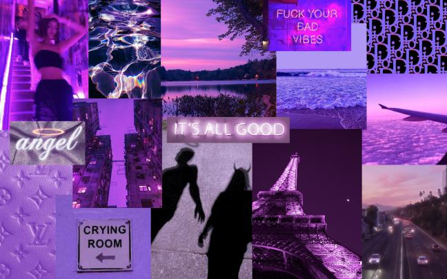 Purple Laptop Collage Wallpapers
