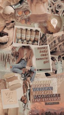 Beige Collage Aesthetic Wallpapers