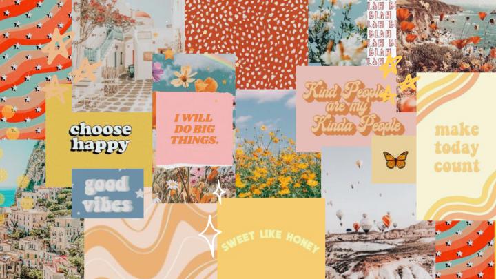 Desktop background aesthetic collage | Cute desktop wallpaper, Computer 