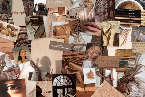 Beige Aesthetic Collage Wallpapers