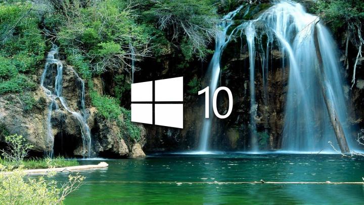 1920x1080, Windows 10 Over The Waterfall Simple Logo - Windows 10 