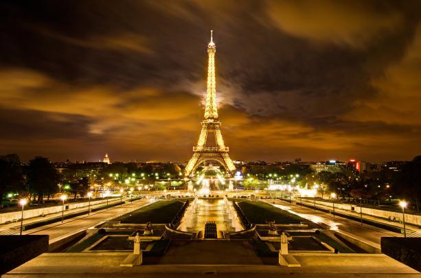 architecture, Cities, France, Light, Towers, Monuments, Night, Panorama 