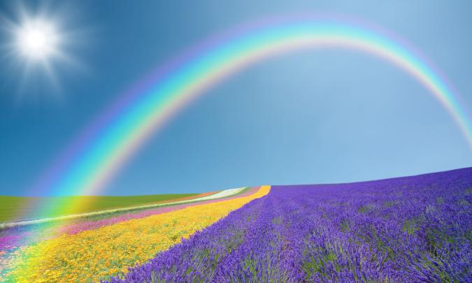Rainbow Desktop Background \u00b7\u2460 